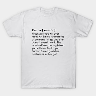 emma name definition (White) T-Shirt